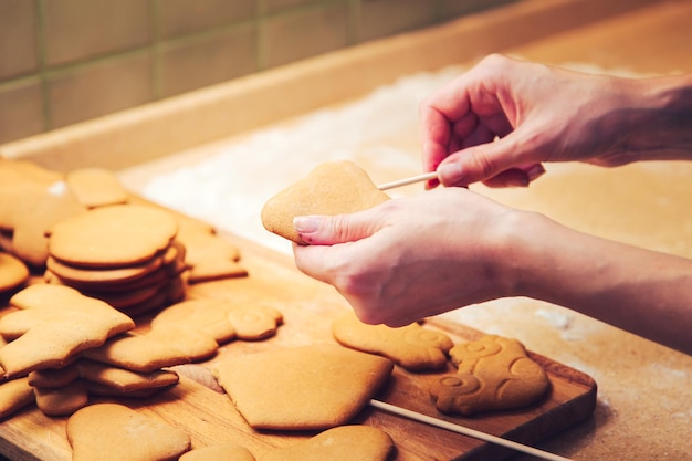 Hausgemachte Lebkuchen-Halloween-Kekse