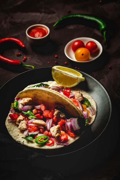 Hausgemachte mexikanische Tacos