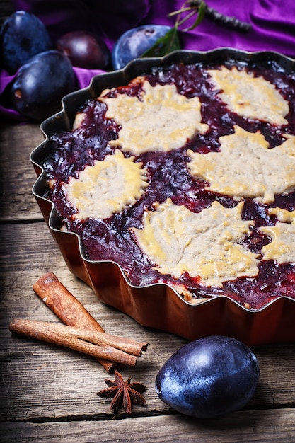 Hausgemachte Pflaumenkuchen