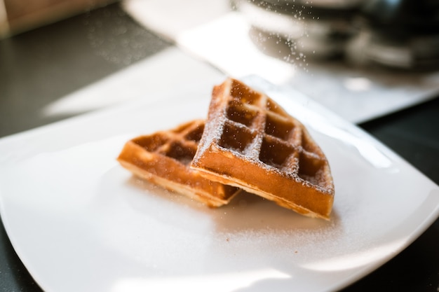 hausgemachte Waffeln essfertig