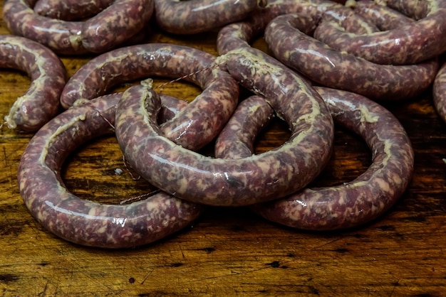 Foto hausgemachte würstchen traditionelle küche argentinien