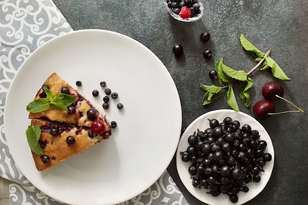 Hausgemachter Blaubeerkäsekuchen