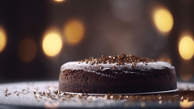 Hausgemachter Schokoladenkuchen mit Kopierraum