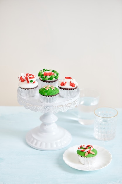 Hausgemachter Weihnachtscupcake