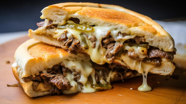 Hausgemachtes Philly-Cheesesteak-Sandwich