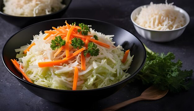 Hausgemachtes Sauerkraut, schwarzer Pfeffer und Thymian