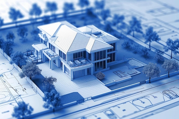 Hausplan 3D-Plan Erzeugen Sie Ai
