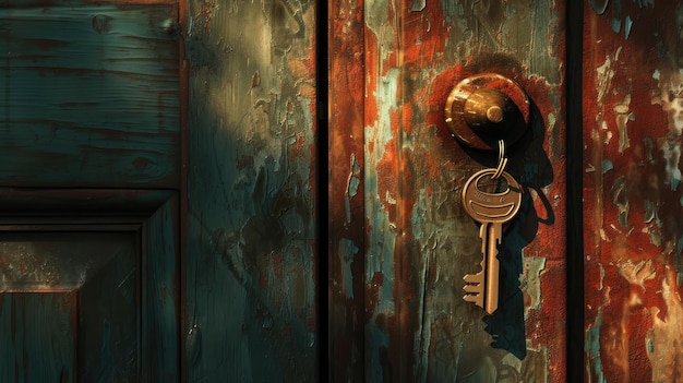 Hausschlüssel in der Tür