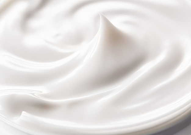 Hautpflegekosmetik und Schönheitsprodukt, reine weiße Creme-Lotion-Textur als abstrakter Hintergrund, generative KI