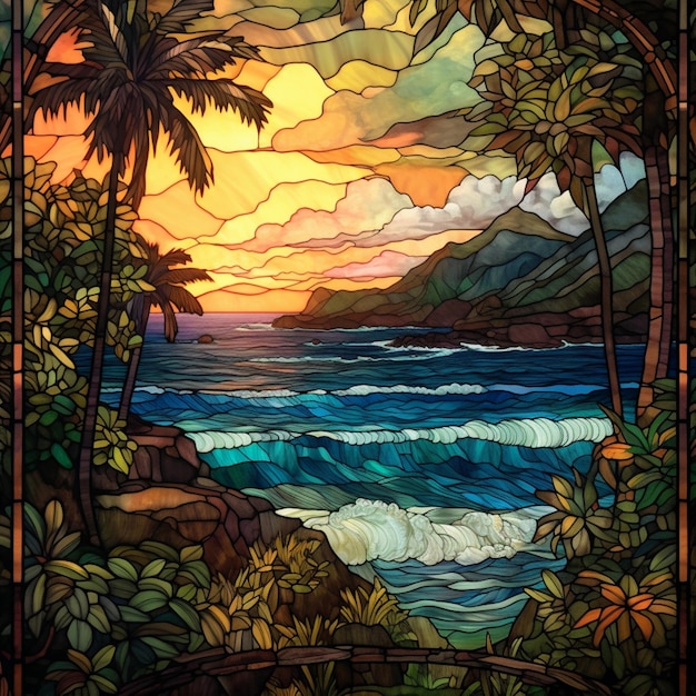 Foto hawaii aumakua como vitral ai generative art