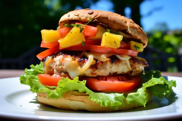 Hawaiian Ananas Truthahn Burger