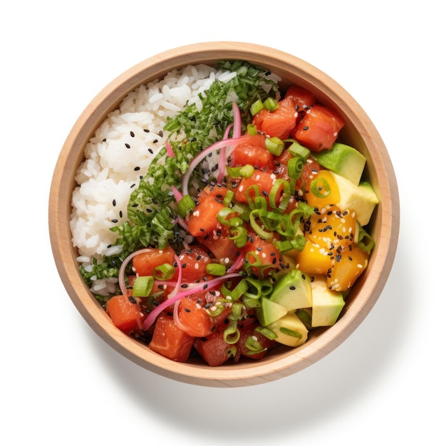 Hawaiian Poke Bowl isoliert