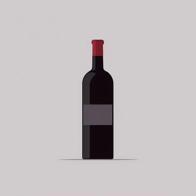 Foto hay una botella de vino con una tapa roja en ella generativo ai