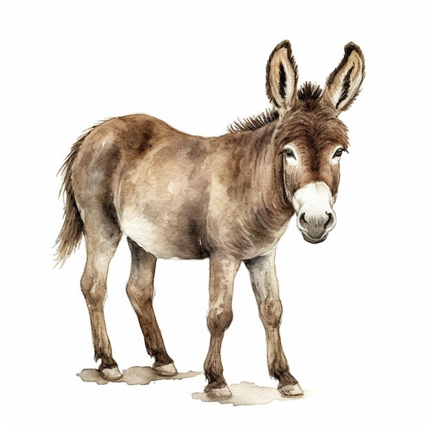 Hay un burro que está parado en la suciedad generativa ai