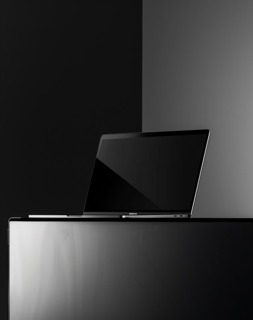 Hay una computadora portátil encima de una mesa con IA generativa.