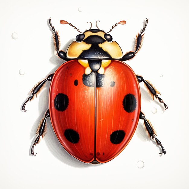 Foto hay una dama insecto que está sentado en la pared generativa ai