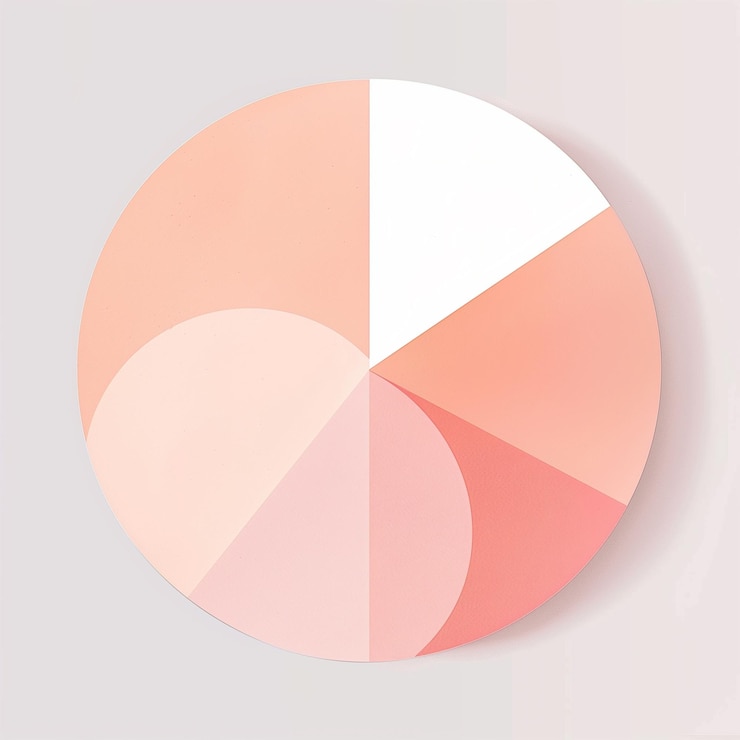 Foto hay un diseño circular con un esquema de colores rosa y blanco generativo ai