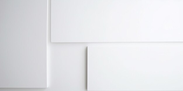 Foto hay dos tarjetas en blanco en una superficie blanca generativa ai