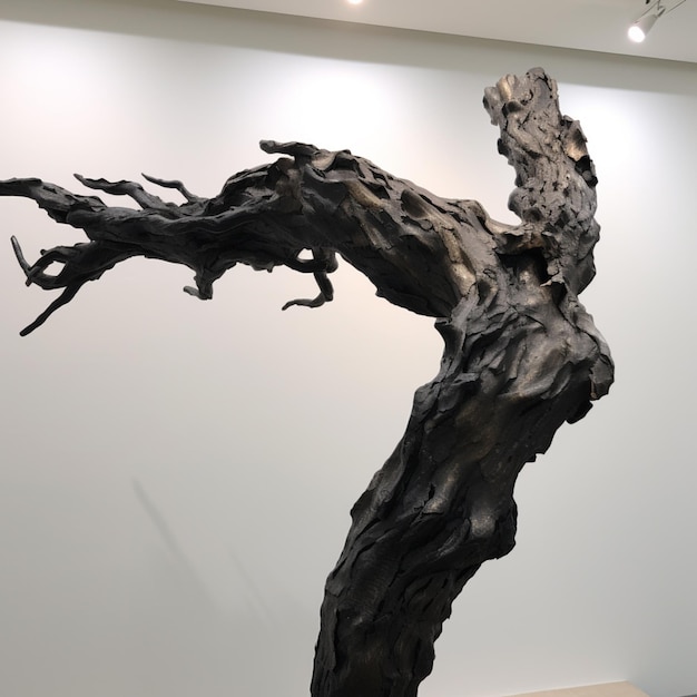 hay una escultura de un árbol que está en exhibición generativa ai