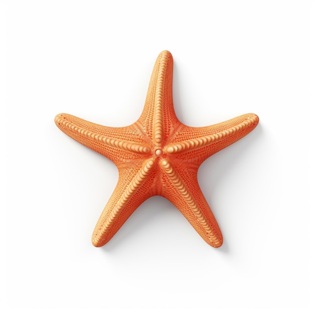 Hay una estrella de mar que está sentada en una superficie blanca generativa ai