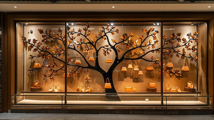 Hay una exhibición de joyas en una caja de vidrio generativa ai