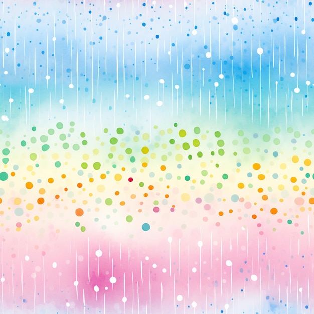 hay un fondo colorido con puntos y gotas de lluvia ai generativo