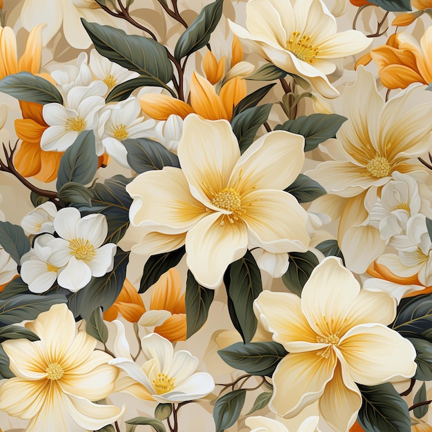 hay un gran grupo de flores que están en una pared generativa ai