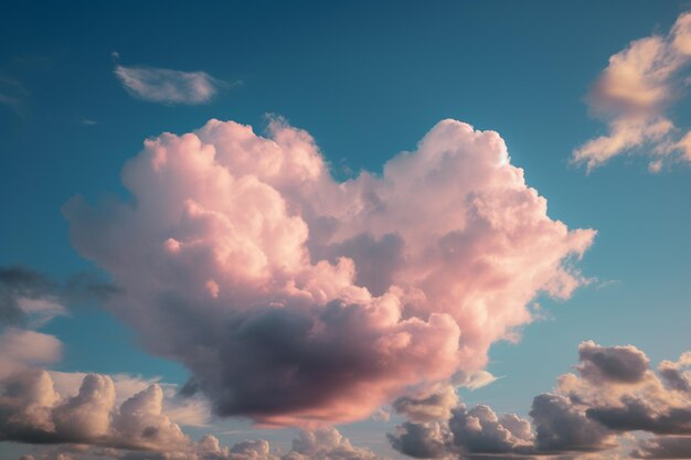 Foto hay una gran nube que está en el cielo por encima del agua generativa ai