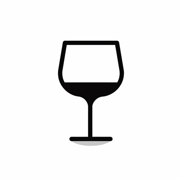 hay una imagen en blanco y negro de una copa de vino ai generativa