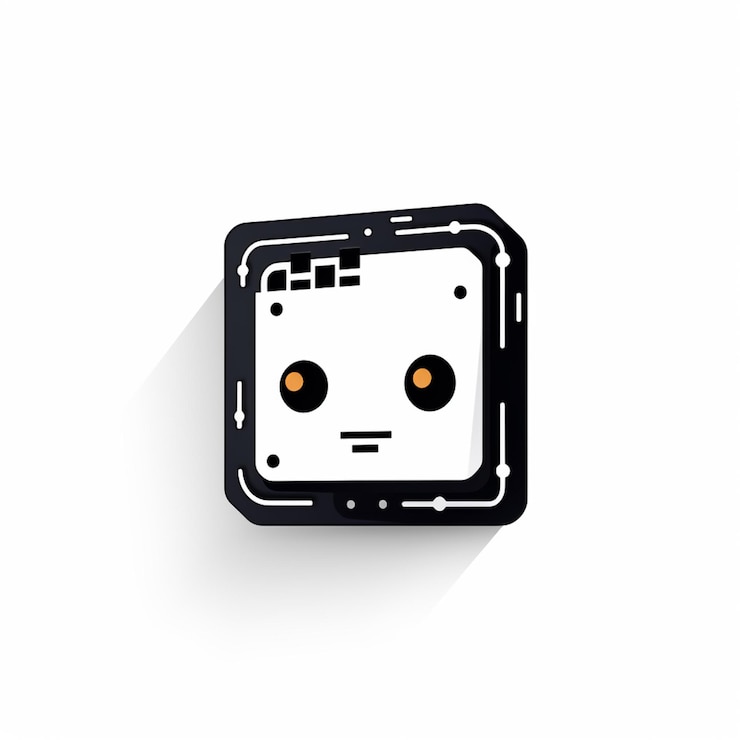 Foto hay una imagen en blanco y negro de un robot cara generativa ai