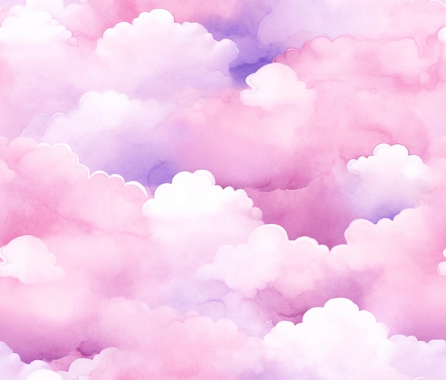 hay una imagen de un fondo de nube rosa y morado ai generativo