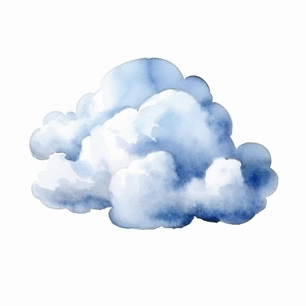 Foto hay una imagen de una pintura de acuarela de una nube generativa ai