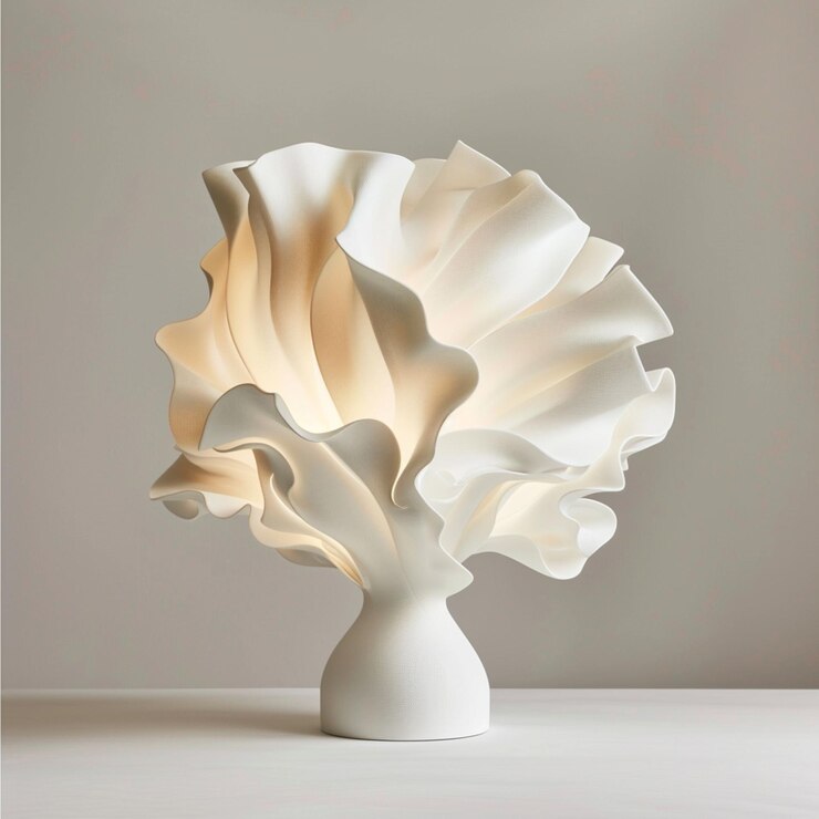 hay un jarrón blanco con una gran flor blanca en él generativo ai