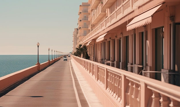 hay un largo camino que conduce a la playa ai generativa