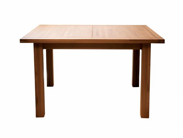 hay una mesa de madera con una parte superior cuadrada y una base cuadrada generativa ai