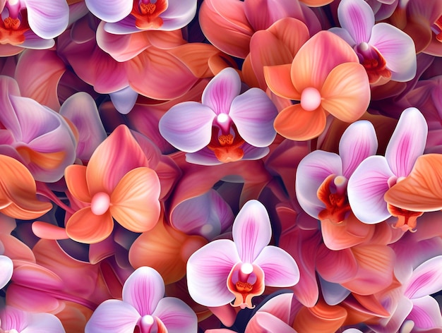 hay muchas flores de diferentes colores que se encuentran en esta imagen ai generativa