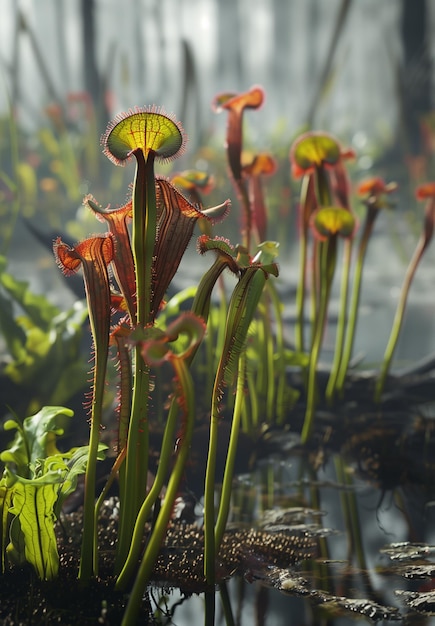 Hay muchas plantas que están creciendo fuera del agua generativa ai