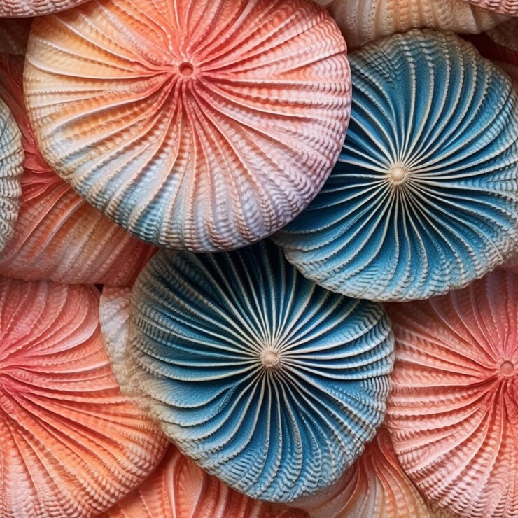 Foto hay muchos paraguas de diferentes colores apilados juntos ai generativo