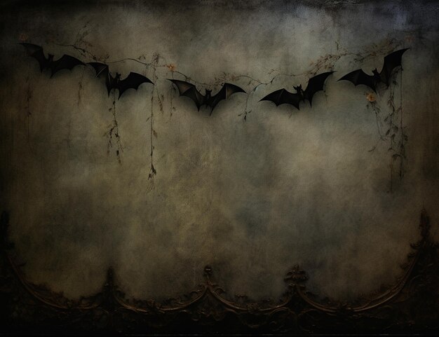 Foto hay murciélagos colgando de una cuerda en una habitación sucia generativa ai