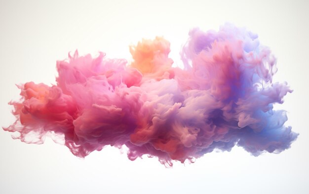 hay una nube de humo de colores flotando en el aire ai generativo