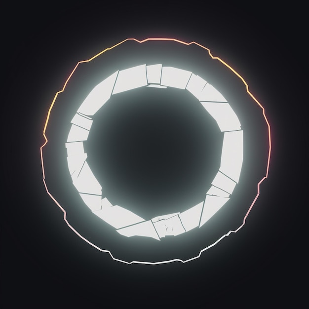 hay un objeto circular con una luz en el medio generativo ai