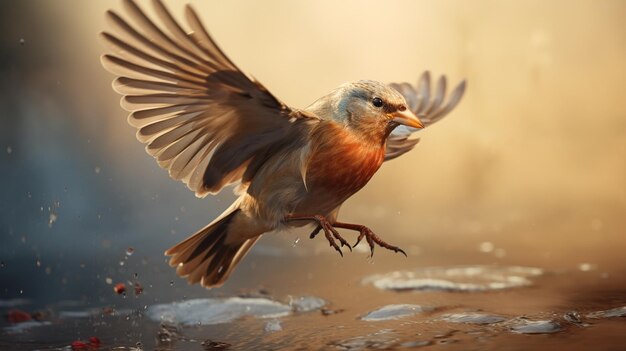 hay un pájaro que está volando en el aire ai generativa