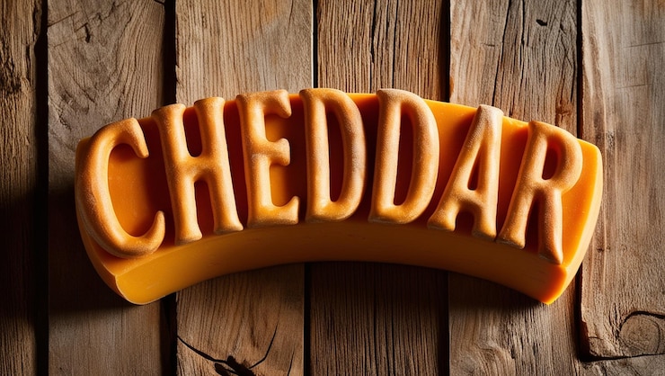 Foto hay un pedazo de queso que tiene la forma de un plátano
