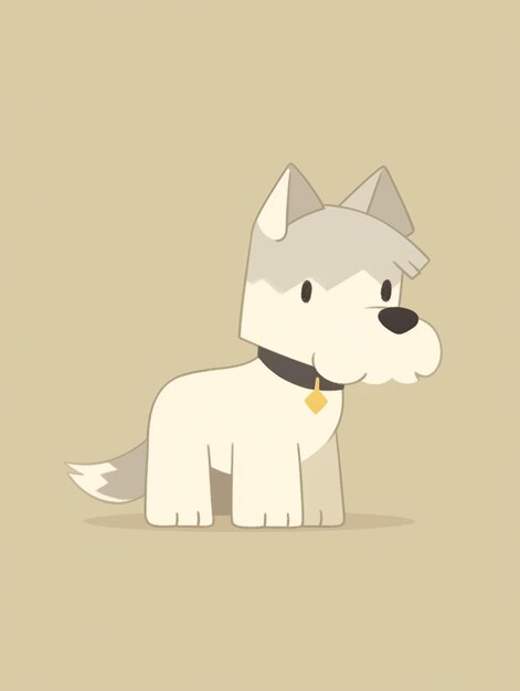 hay un perro de dibujos animados con un collar y un collar alrededor del cuello ai generativo