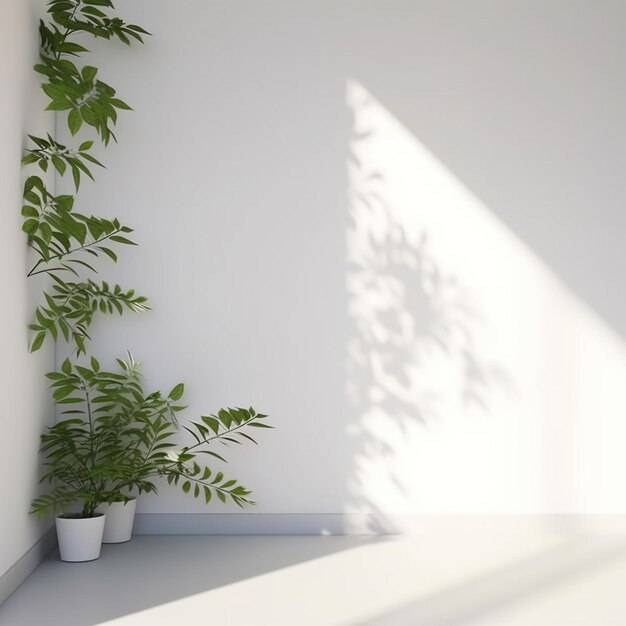 Foto hay una planta que está creciendo en una olla en el suelo generativo ai