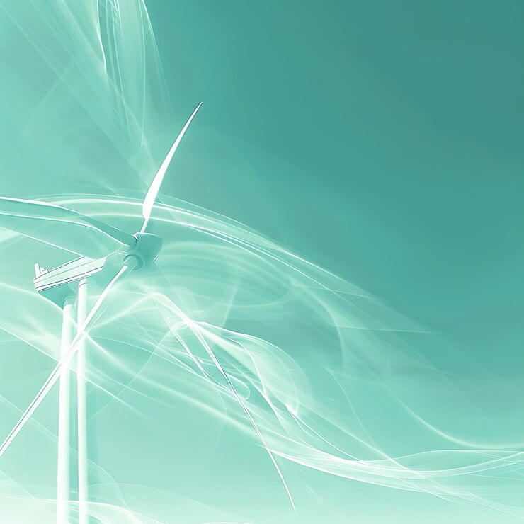 hay una turbina eólica que gira en el viento