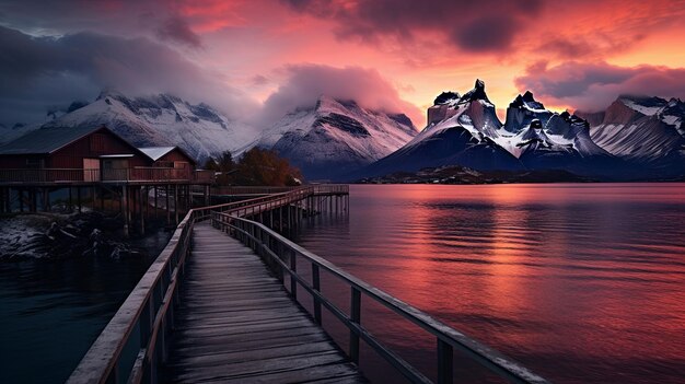 Foto hd-foto mit einer wunderschönen landschaft