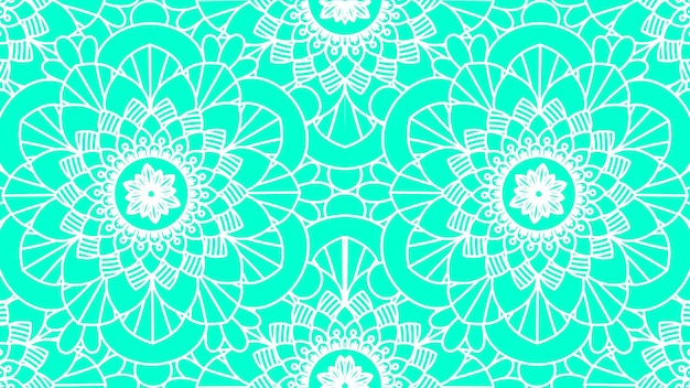 HD padrão de mandala ciano e branco resumo foto de ilustração de fundo 1