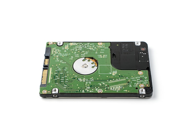 HDD desmontado isolado no branco