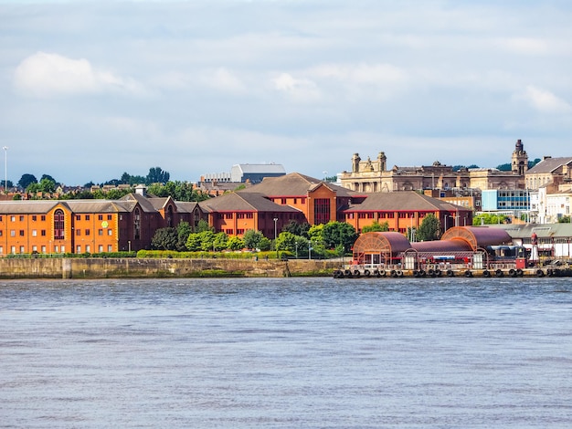 HDR-Ansicht von Birkenhead in Liverpool